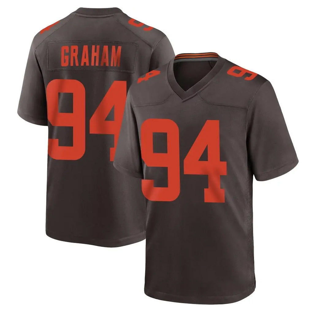 Friene C.Browns #94 Mason Graham Player Brown Alternate Home Game Stitched Jerseys