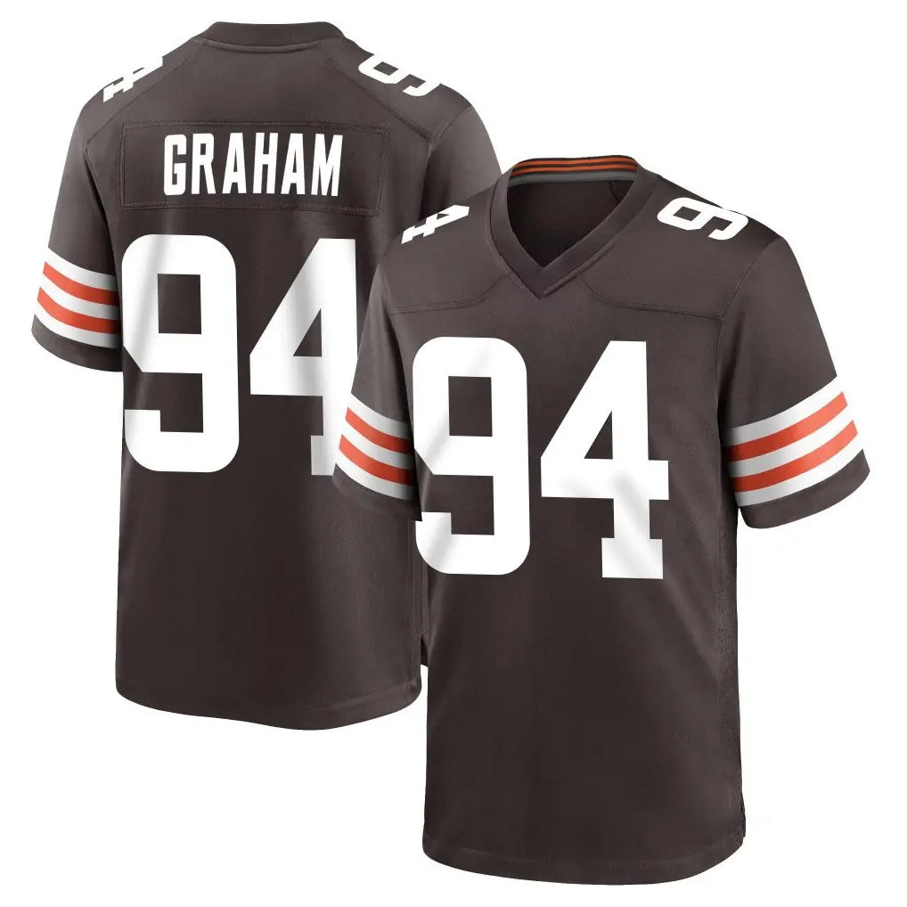 Friene C.Browns #94 Mason Graham Player Brown Home Game Stitched Jerseys