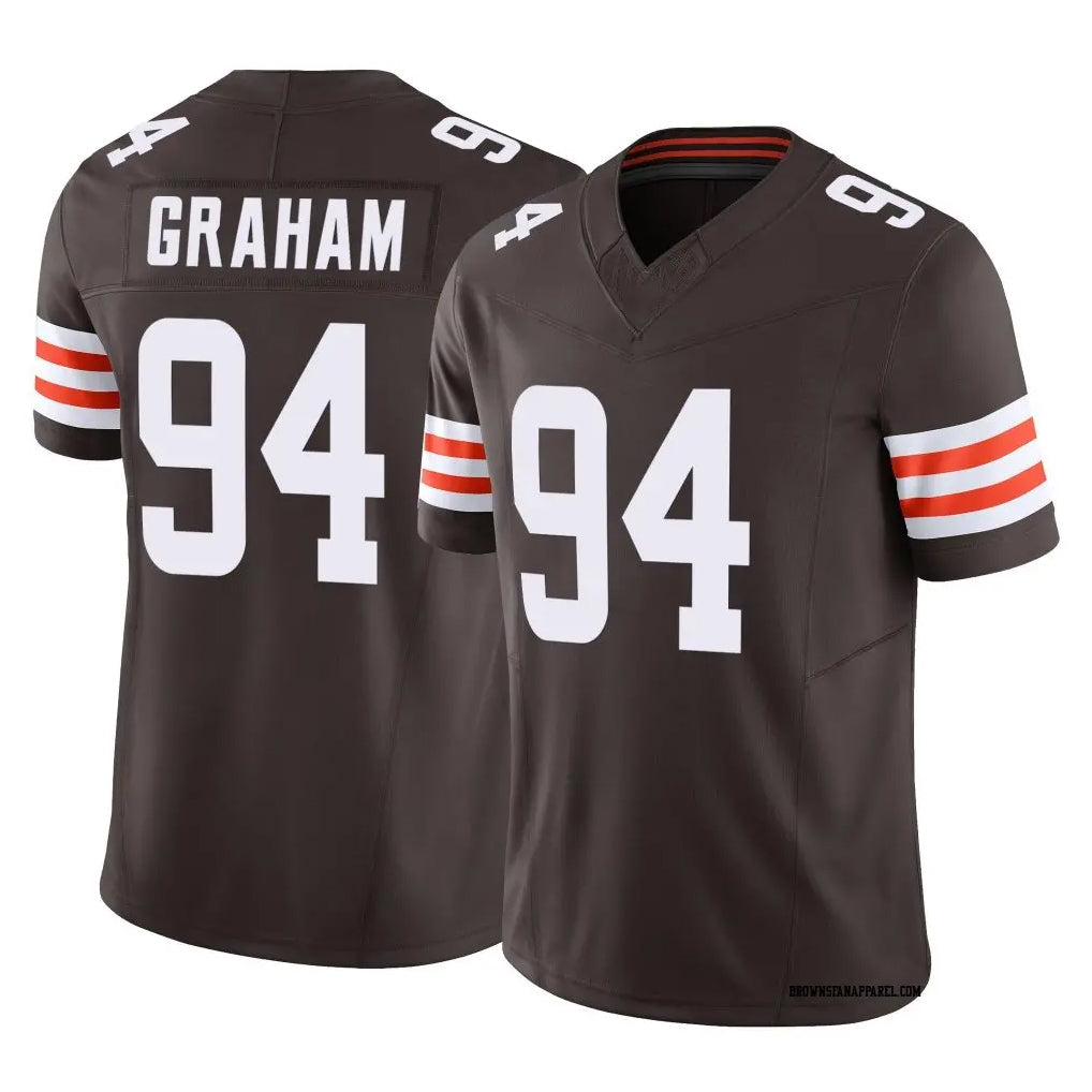 Friene C.Browns #94 Mason Graham Player Brown Vapor F.U.S.E. Limited Home Game Stitched Jerseys