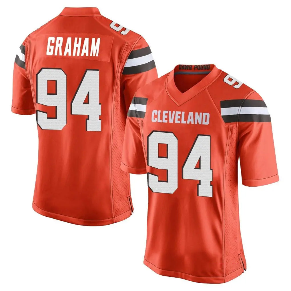 Friene C.Browns #94 Mason Graham Player Orange Home Game Stitched Jerseys