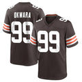 Friene C.Browns #99 Julian Okwara Player Brown Home Game Stitched Jerseys