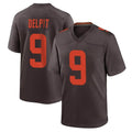 Friene C.Browns #9 Grant Delpit Player Brown Alternate Home Game Stitched Jerseys
