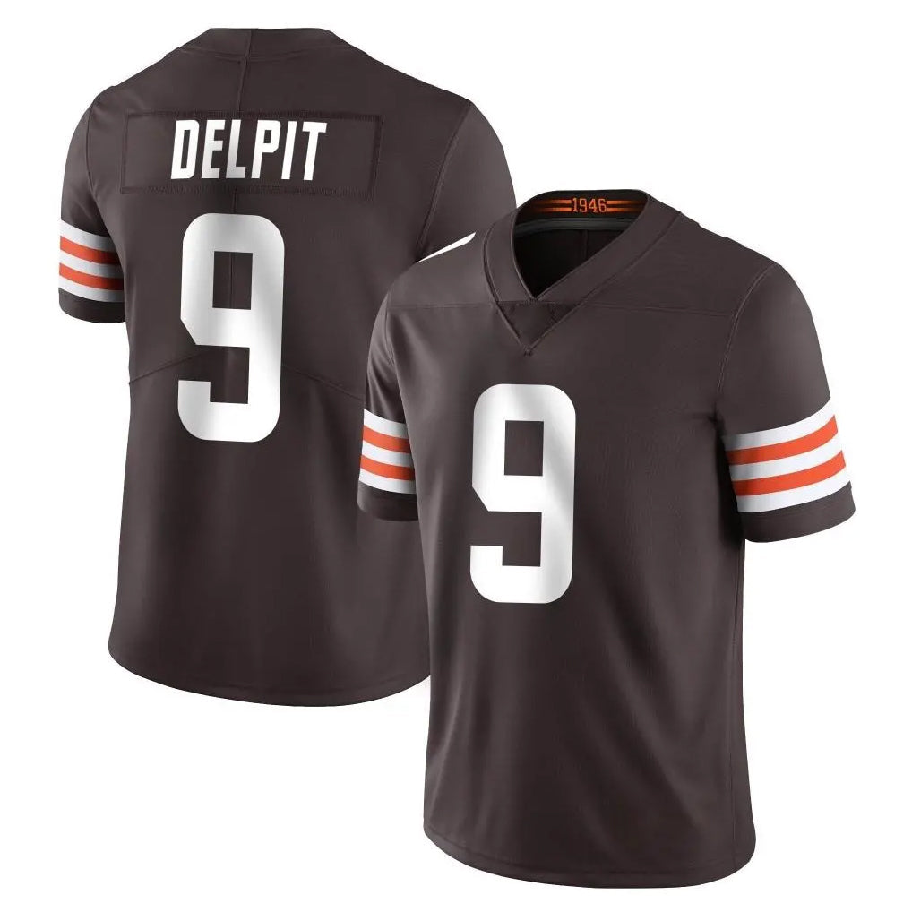Friene C.Browns #9 Grant Delpit Player Brown Color Vapor Untouchable Limited Home Game Stitched Jerseys