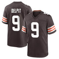 Friene C.Browns #9 Grant Delpit Player Brown Home Game Stitched Jerseys