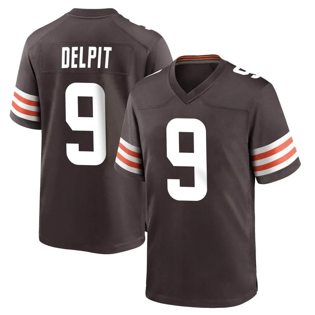 Friene C.Browns #9 Grant Delpit Player Brown Home Game Stitched Jerseys
