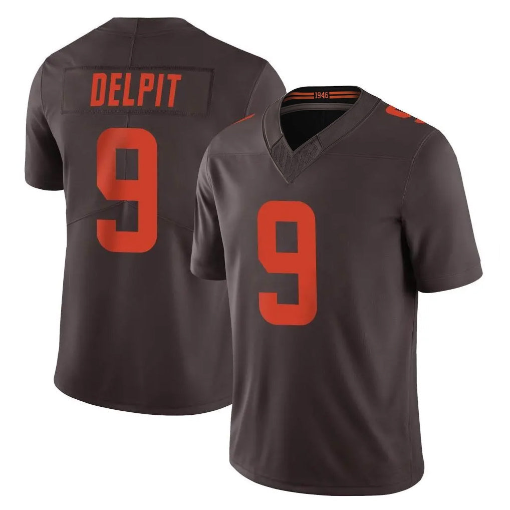 Friene C.Browns #9 Grant Delpit Player Brown Limited Vapor F.U.S.E. Alternate Game Stitched Jerseys