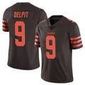 Friene C.Browns #9 Grant Delpit Player Browns Color Rush Limited Home Game Stitched Jerseys