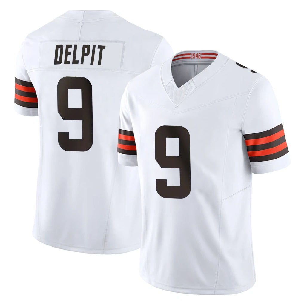 Friene C.Browns #9 Grant Delpit Player White Vapor F.U.S.E. Limited Home Game Stitched Jerseys