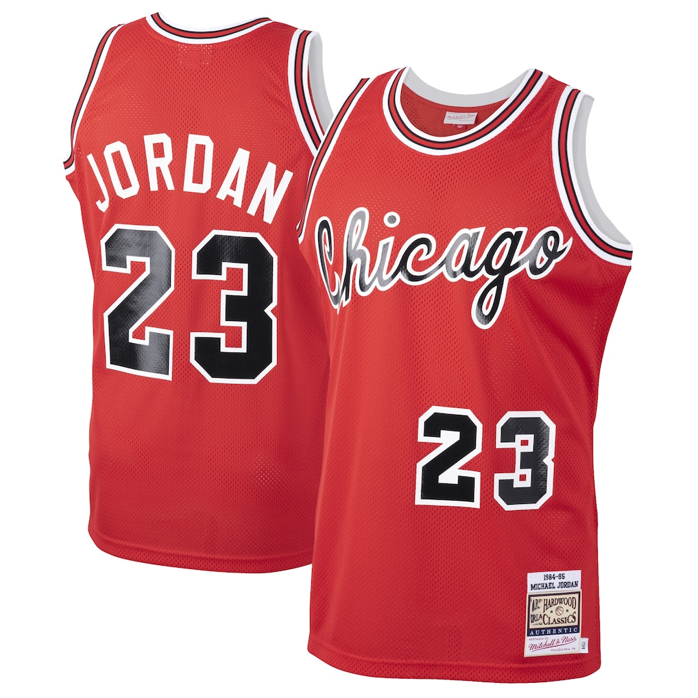 Friene C.Bulls #23 Michael Jordan Mitchell & Ness Red 198485 Hardwood Classics Rookie Authentic Jerseys