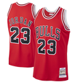 Friene C.Bulls #23 Michael Jordan Mitchell & Ness Scarlet 199798 Hardwood Classics Authentic Jerseys