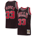 Friene C.Bulls #33 Scottie Pippen Mitchell & Ness Black Hardwood Classics Swingman Jerseys