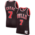 Friene C.Bulls #7 Toni Kukoc Mitchell & Ness Black 199596 Hardwood Classics Swingman Jerseys
