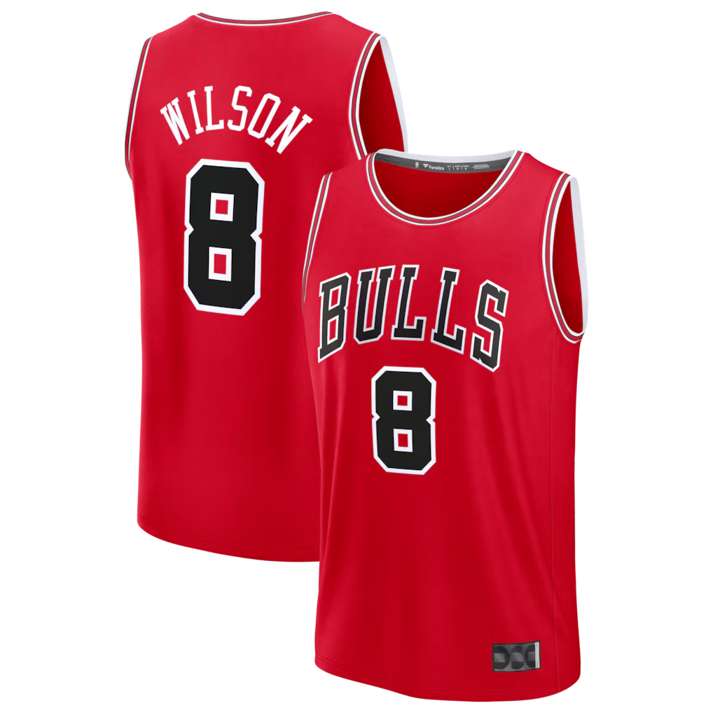 Friene C.Bulls #8 Caleb Wilson Red 2026 Draft First Round Pick Fast Break Jerseys - Icon Edition
