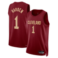 Friene C.Cavaliers #1 James Harden Wine Swingman Jerseys - Icon Edition