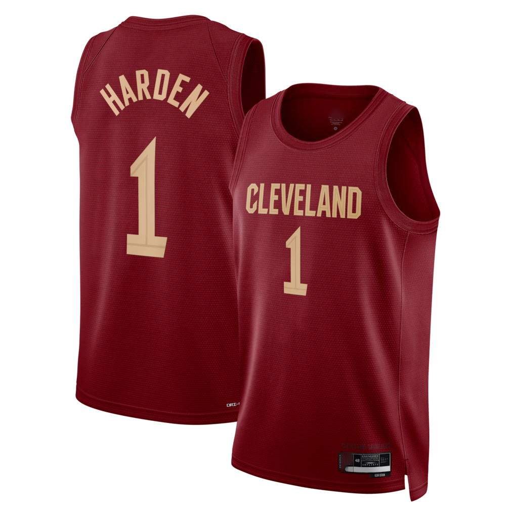 Friene C.Cavaliers #1 James Harden Wine Swingman Jerseys - Icon Edition