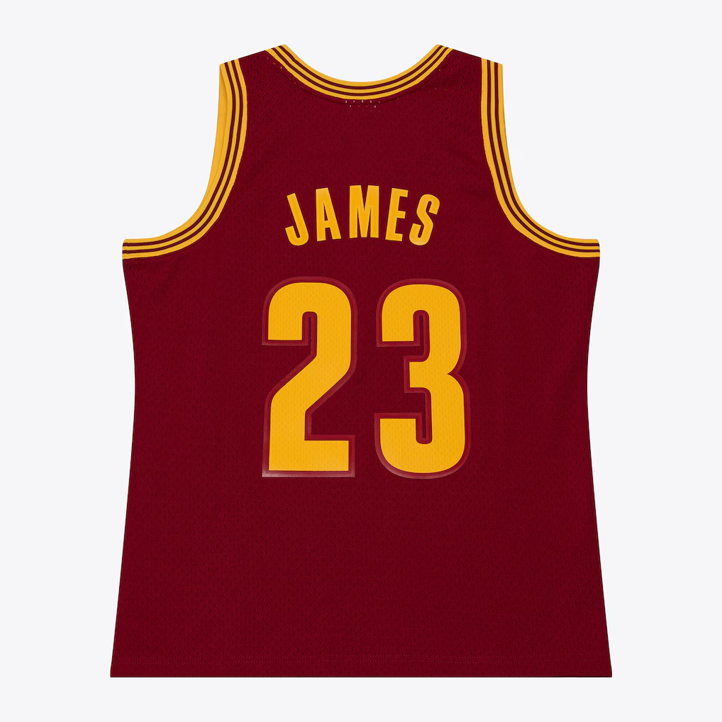 Friene C.Cavaliers #23 LeBron James Mitchell & Ness Wine 2015-16 Swingman Jerseys