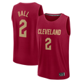 Friene C.Cavaliers #2 Lonzo Ball  Wine Fast Break Replica Jerseys - Icon Edition
