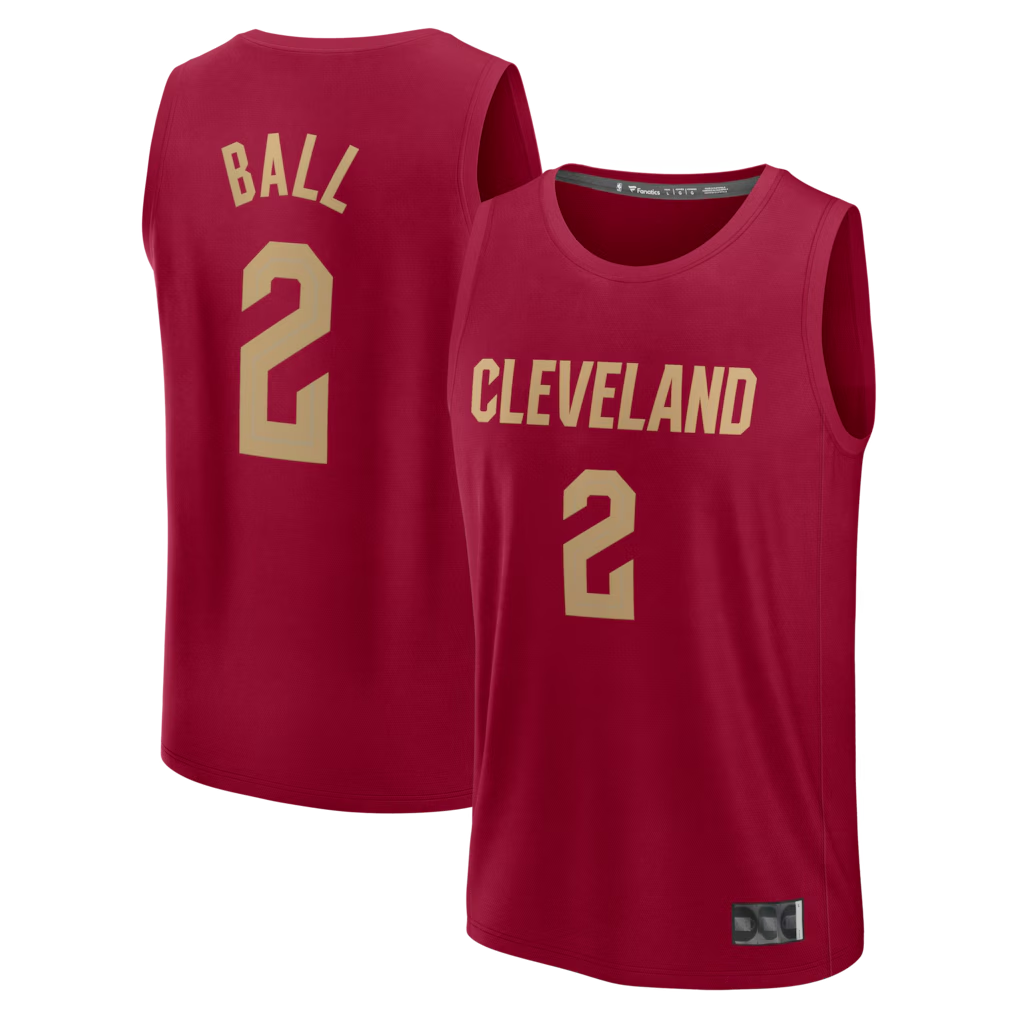 Friene C.Cavaliers #2 Lonzo Ball  Wine Fast Break Replica Jerseys - Icon Edition