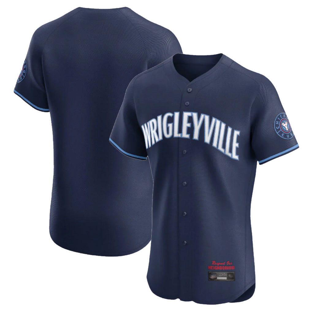 Friene C.Cubs Navy City Connect Limited Elite Home Game Blank Player Stitched Jerseys