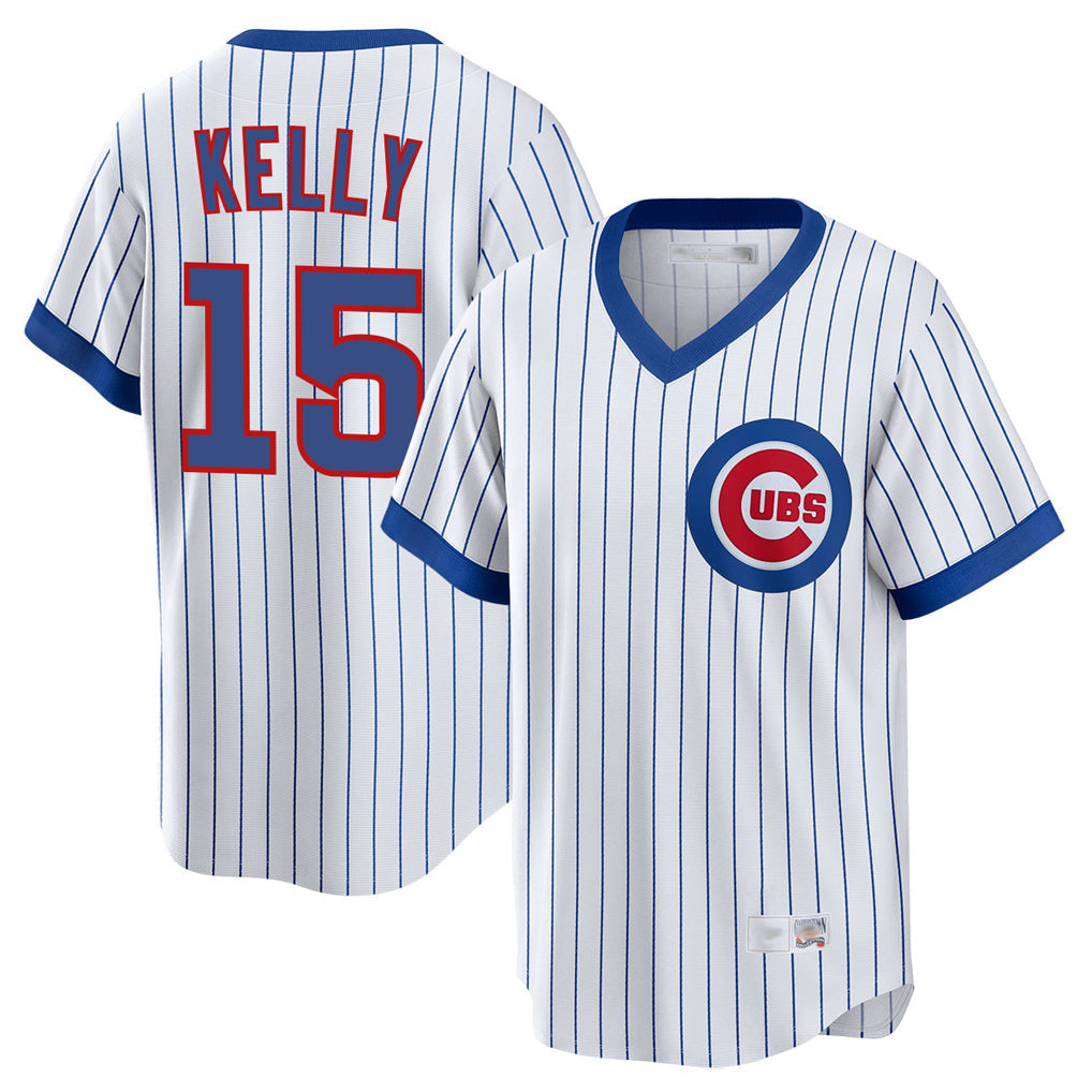 Friene C.Cubs #15 Carson Kelly Player White T-shirt Cooperstown Collection Limited Stitched Jerseys
