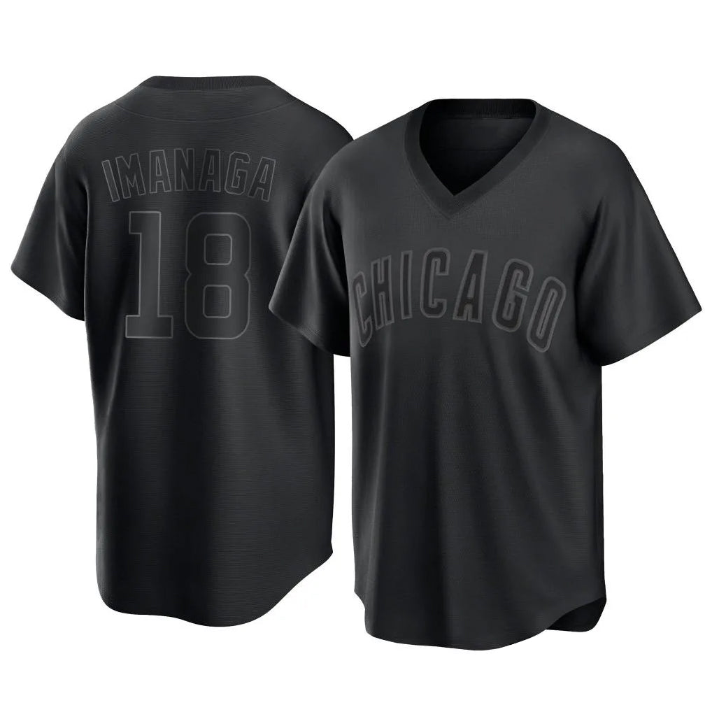 Friene C.Cubs #18 Shota Imanaga Player Black T-shirt Home Game Stitched Jerseys