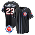 Friene C.Cubs #23 Ryne Sandberg Player Black Fashion Out 150th Anniversary Game Stitched Jerseys