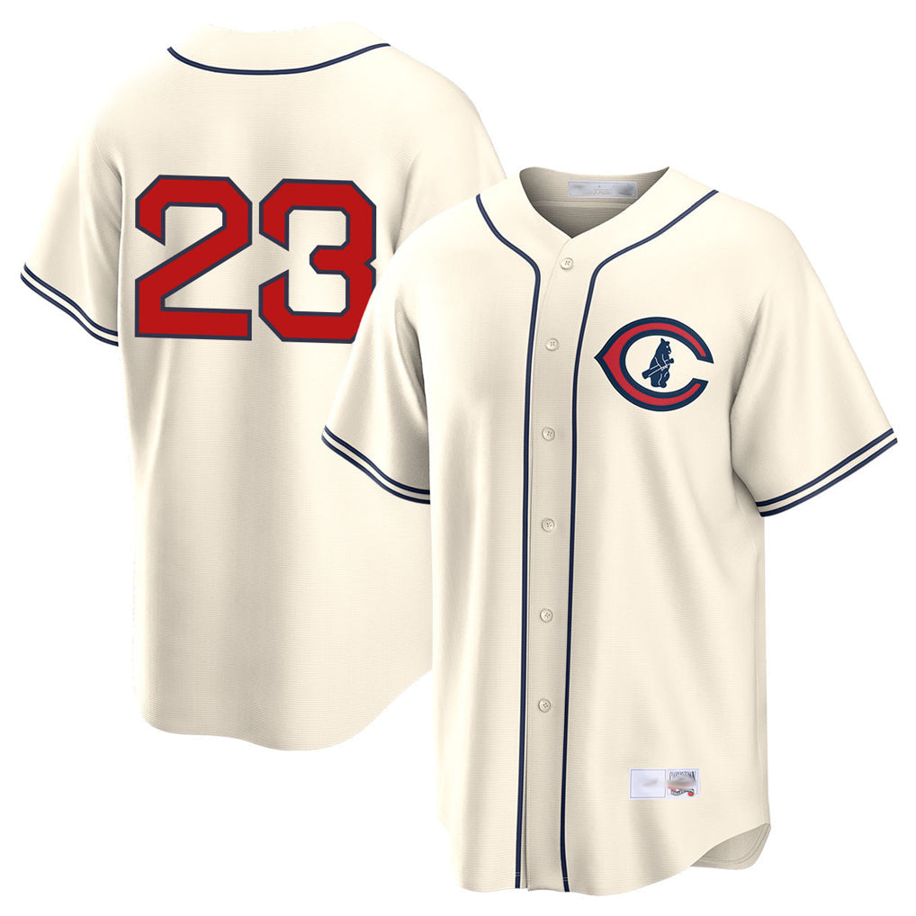 Friene C.Cubs #23 Ryne Sandberg Player Cream Field of Dreams Home Game Stitched Jerseys