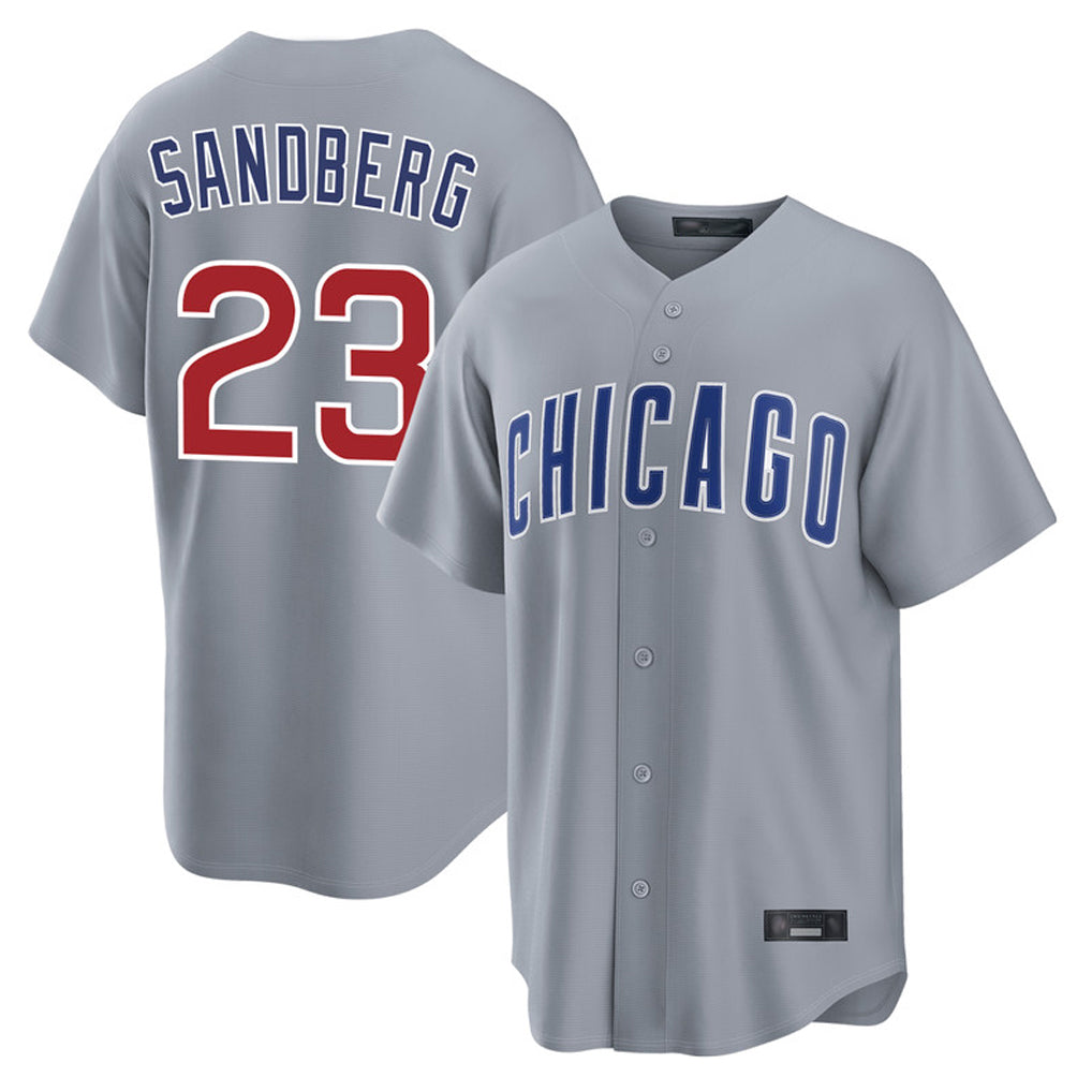 Friene C.Cubs #23 Ryne Sandberg Player Gray Home Game Stitched Jerseys