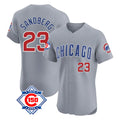 Friene C.Cubs #23 Ryne Sandberg Player Gray Road 150th Anniversary Limited Elite Home Stitched Jerseys