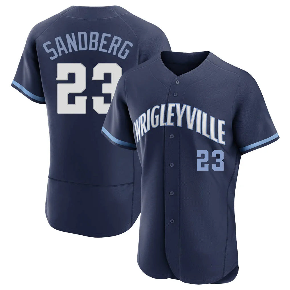Friene C.Cubs #23 Ryne Sandberg Player Navy City Connect Limited Elite Home Stitched Jerseys