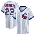 Friene C.Cubs #23 Ryne Sandberg Player White T-shirt Cooperstown Collection Limited Stitched Jerseys