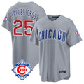 Friene C.Cubs #25 Mois¡§|s Ballesteros Player Gray 150th Anniversary Home Game Stitched Jerseys