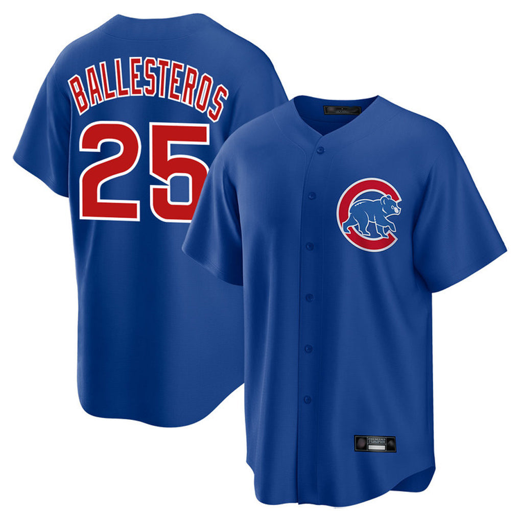 Friene C.Cubs #25 Mois¡§|s Ballesteros Player Royal Home Game Stitched Jerseys