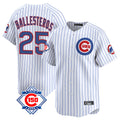 Friene C.Cubs #25 Mois¡§|s Ballesteros Player White 150th Anniversary Limited Home Game Stitched Jerseys