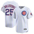 Friene C.Cubs #25 Mois¡§|s Ballesteros Player White Limited Home Game Stitched Jerseys