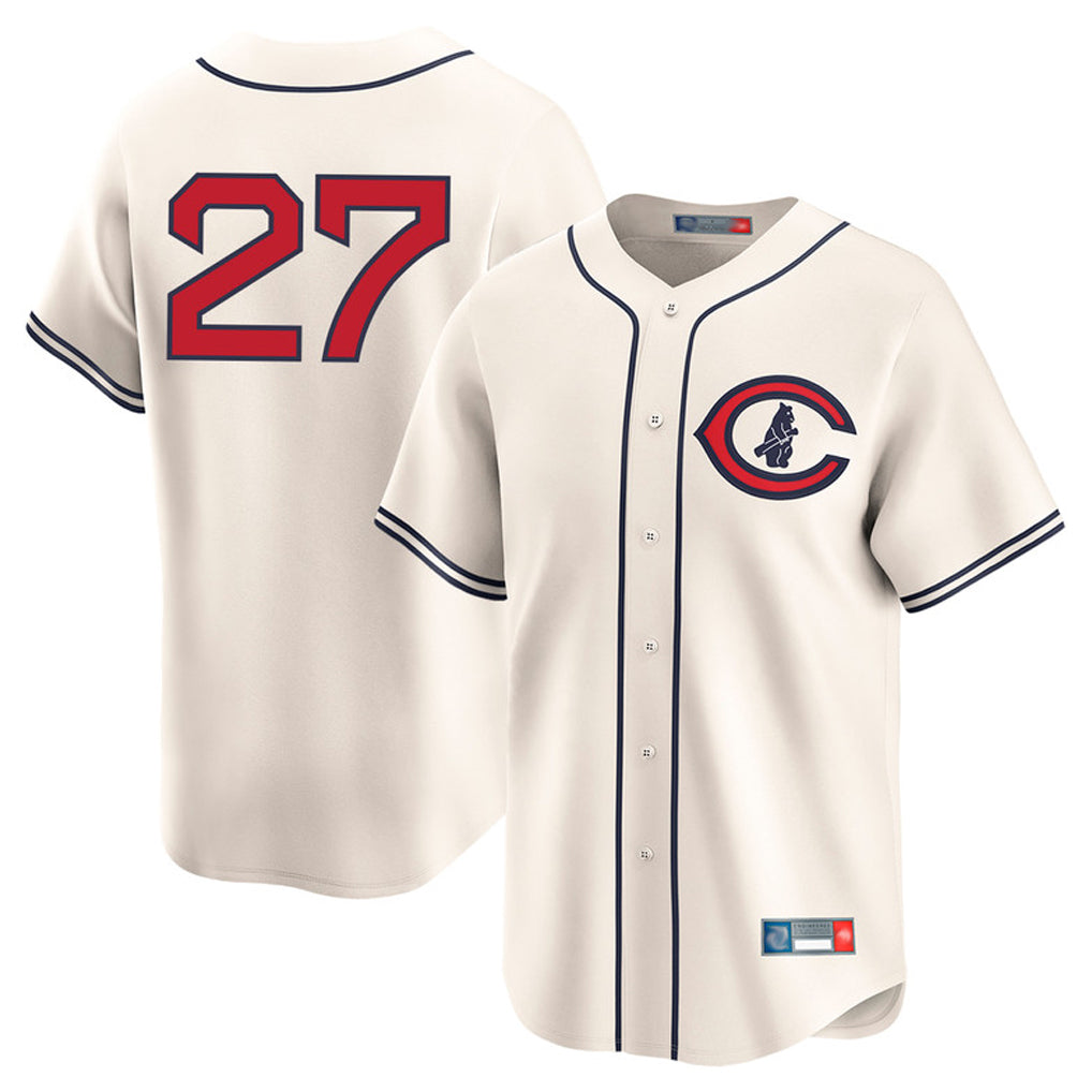 Friene C.Cubs #27 Seiya Suzuki Player Cream Field of Dreams Limited Home Game Stitched Jerseys