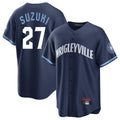 Friene C.Cubs #27 Seiya Suzuki Player Navy City Connect Home Game Stitched Jerseys