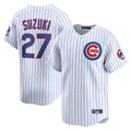 Friene C.Cubs #27 Seiya Suzuki Player White Limited Home Game Stitched Jerseys