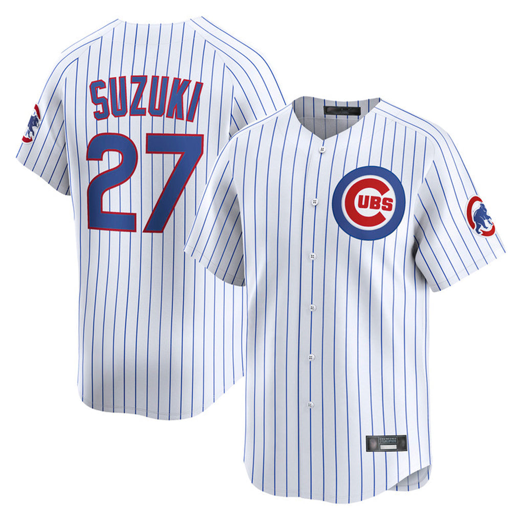 Friene C.Cubs #27 Seiya Suzuki Player White Limited Home Game Stitched Jerseys