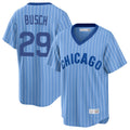 Friene C.Cubs #29 Michael Busch Player Blue T-shirt Cooperstown Collection Limited Stitched Jerseys