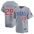 Friene C.Cubs #29 Michael Busch Player Gray Road Limited Home Stitched Jerseys