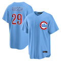 Friene C.Cubs #29 Michael Busch Player Light Blue Home Game Stitched Jerseys