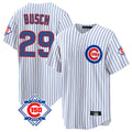 Friene C.Cubs #29 Michael Busch Player White 150th Anniversary Home Game Stitched Jerseys