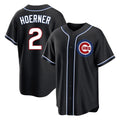 Friene C.Cubs #2 Nico Hoerner Player Black Fashion Out Game Stitched Jerseys