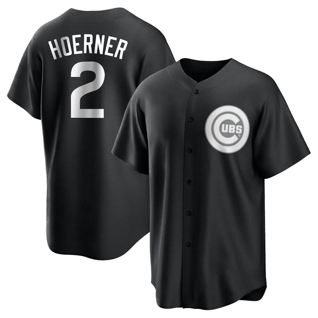 Friene C.Cubs #2 Nico Hoerner Player Black Game Stitched Jerseys