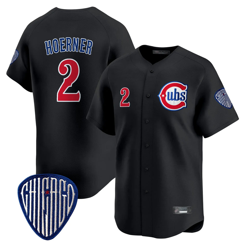 Friene C.Cubs #2 Nico Hoerner Player Black Vapor Premier Limited Home Stitched Jerseys