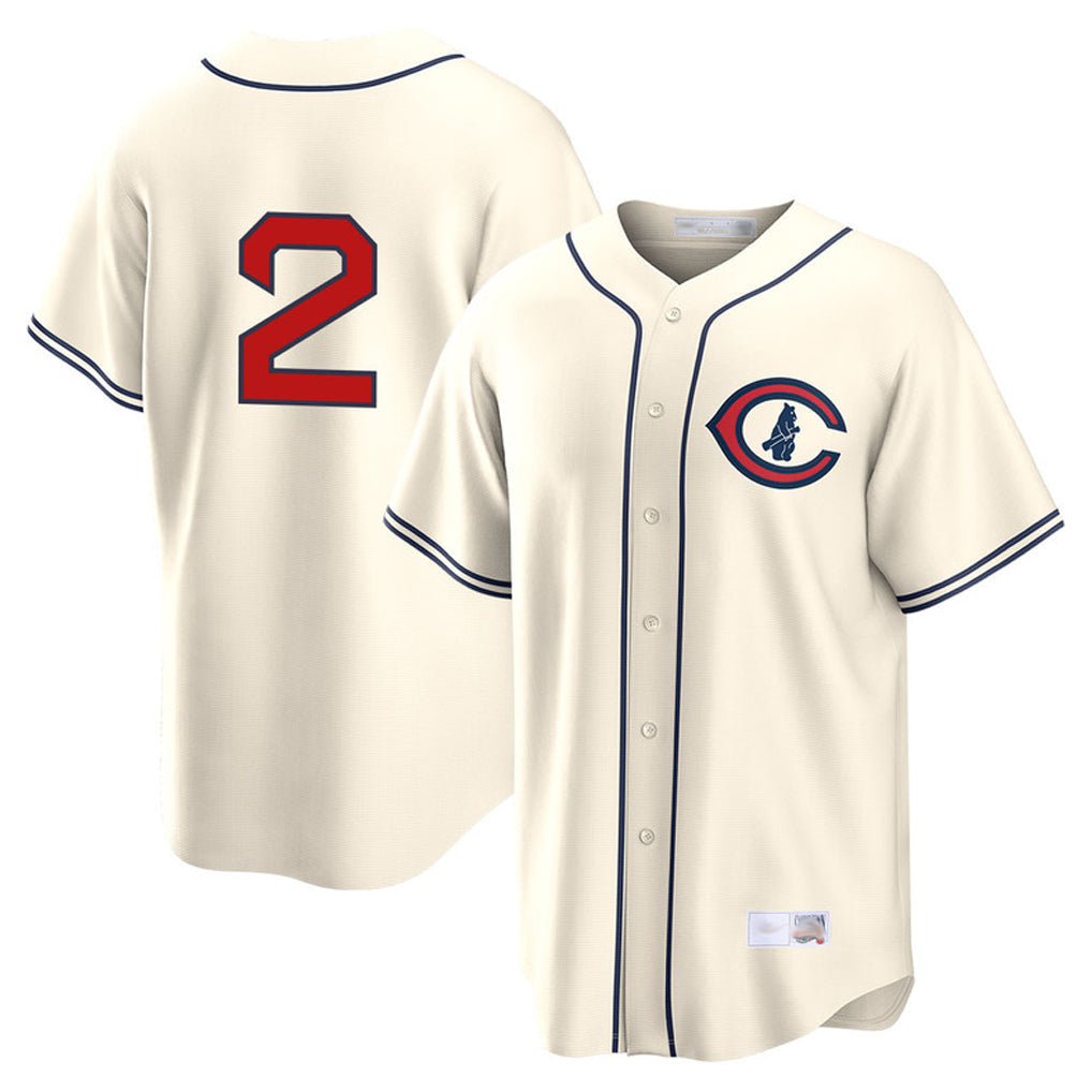 Friene C.Cubs #2 Nico Hoerner Player Cream Field of Dreams Home Game Stitched Jerseys