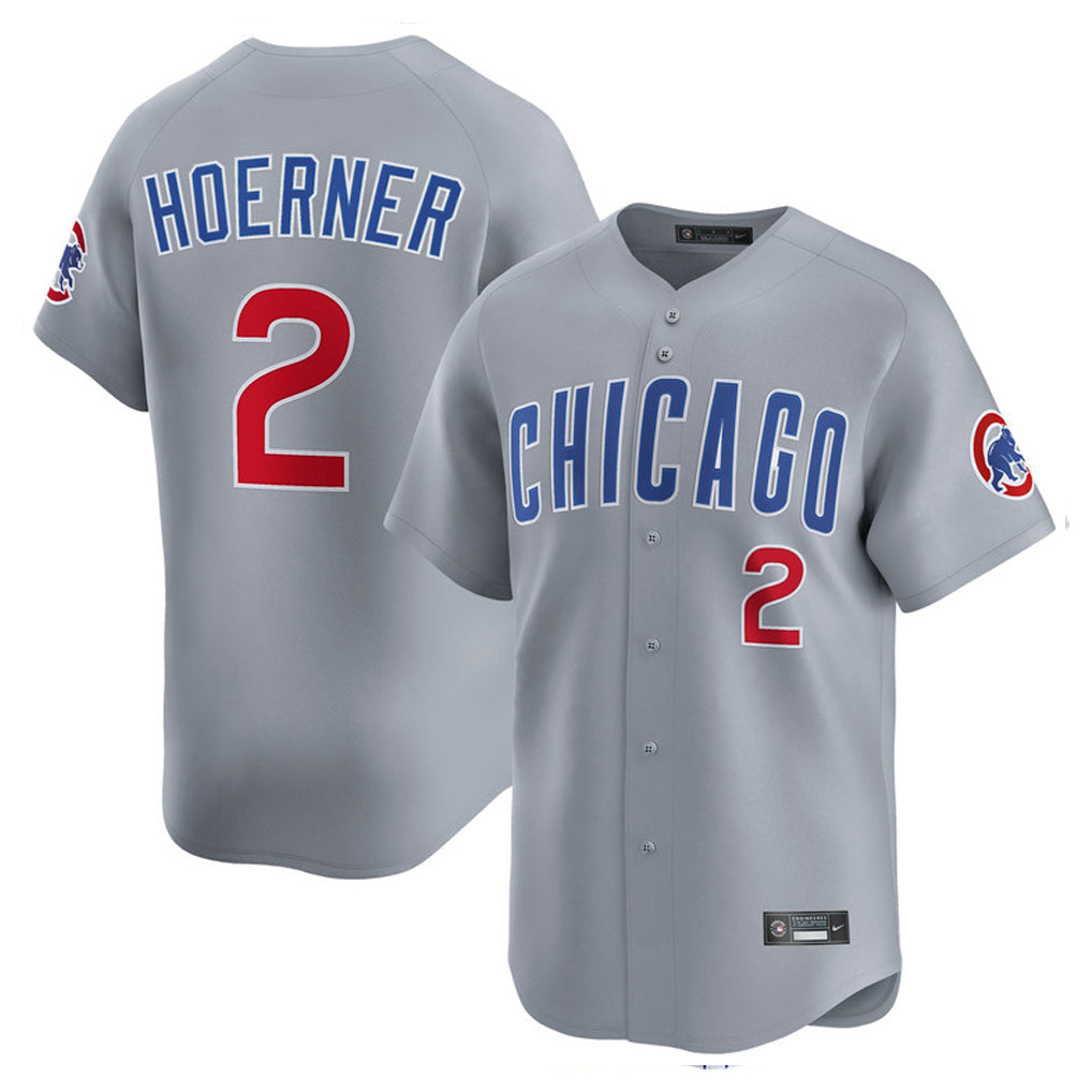 Friene C.Cubs #2 Nico Hoerner Player Gray Road Limited Home Stitched Jerseys