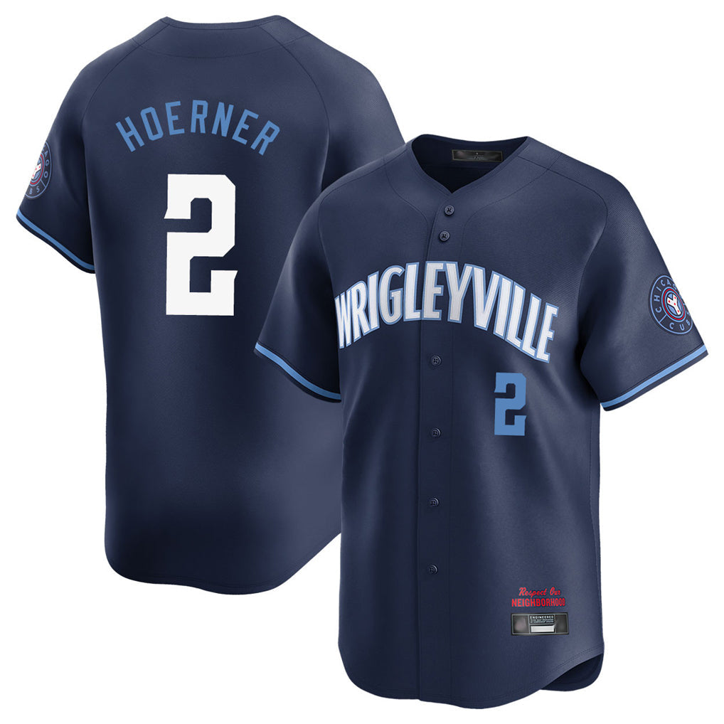 Friene C.Cubs #2 Nico Hoerner Player Navy City Connect Limited Home Stitched Jerseys