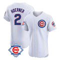 Friene C.Cubs #2 Nico Hoerner Player White 150th Anniversary Limited Elite Home Game Stitched Jerseys